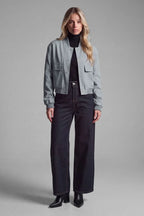 RSG Women's Cropped Flap Bomber Jacket